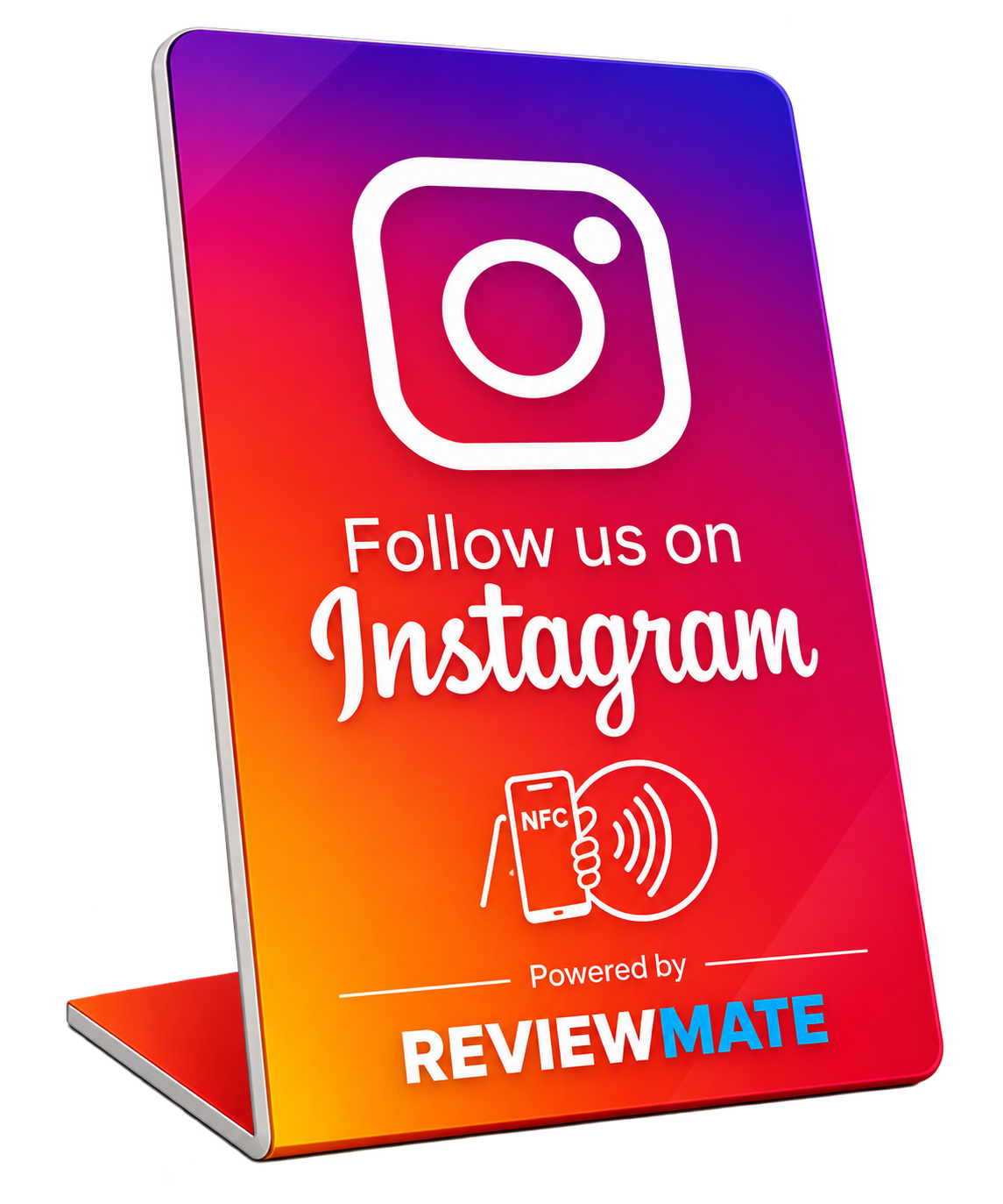 Black NFC Social Media Stand by Review Mate